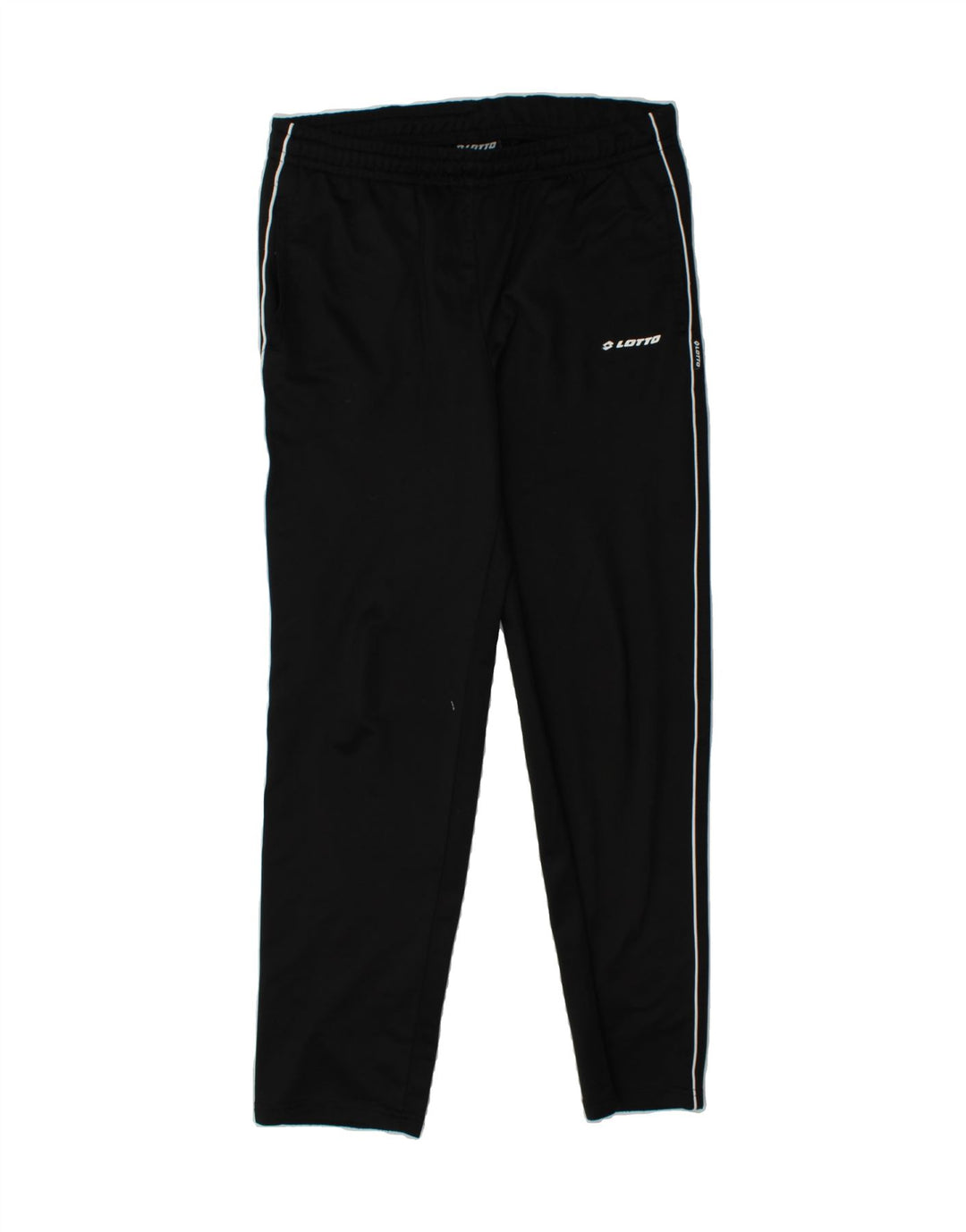 LOTTO Mens Tracksuit Trousers Large Black Polyester Vintage Lotto and Second-Hand Lotto from Messina Hembry 