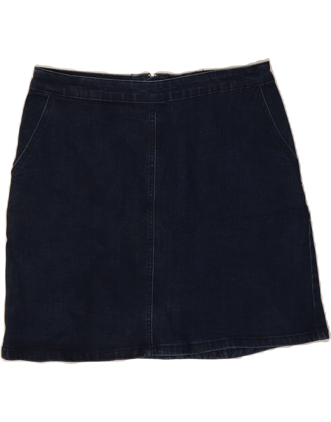 OASIS Womens Denim Skirt UK 12 Medium W32  Navy Blue Cotton Vintage Oasis and Second-Hand Oasis from Messina Hembry 