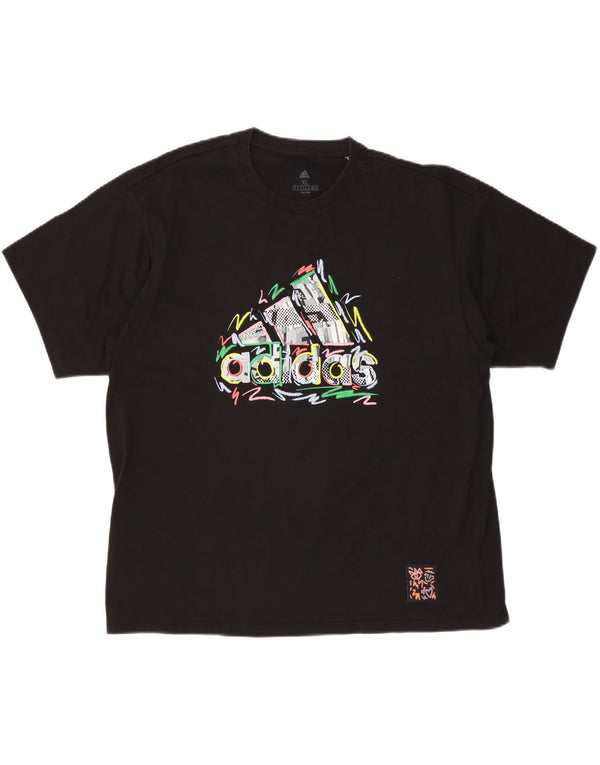 Мужская футболка с рисунком ADIDAS Top XL, черный хлопок