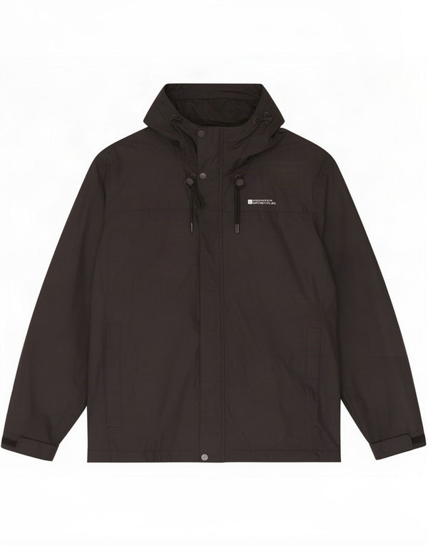 Mountain Warehouse Мужская дождевик с капюшоном UK 42 XL, черный полиэстер