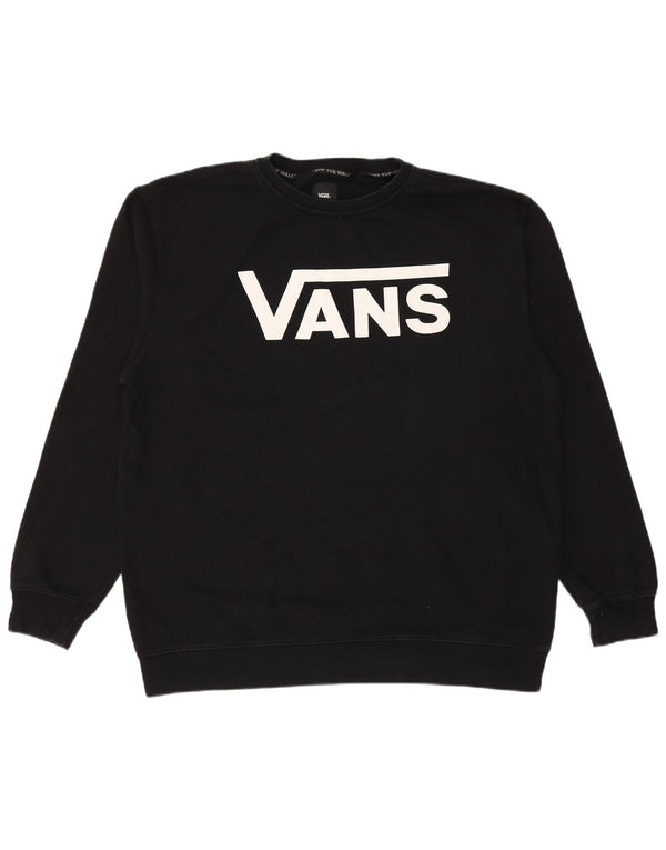 Мужской свитшот с рисунком VANS, 2XL, черный, хлопок