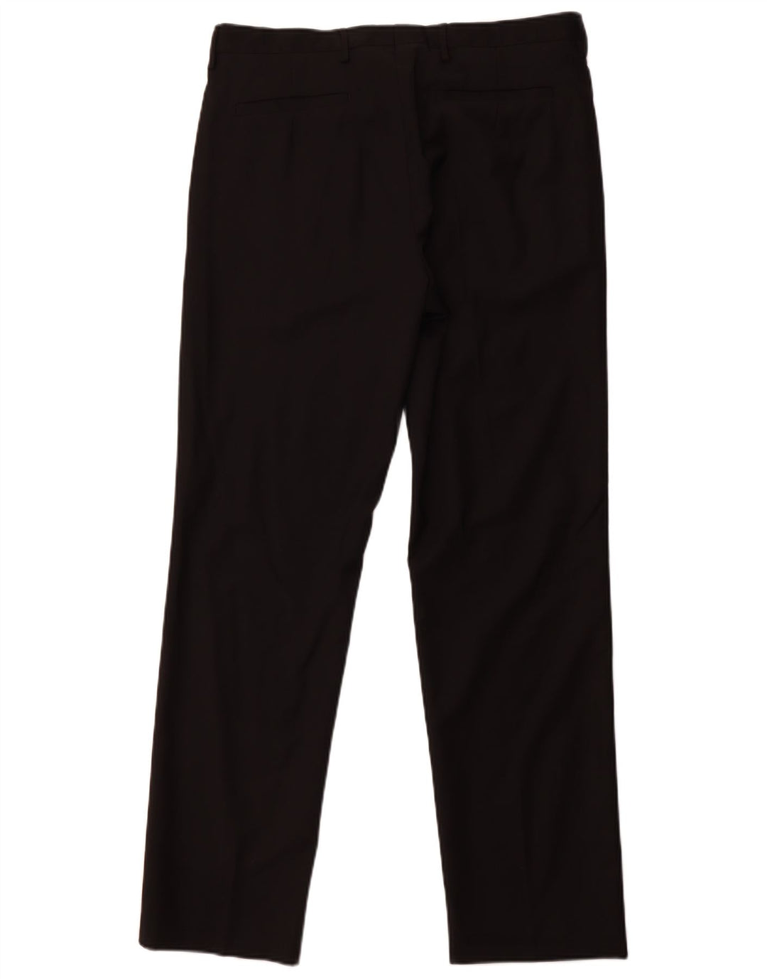 Мужские прямые костюмные брюки ZARA EU 44, большие W34 L31, черные шерстяные