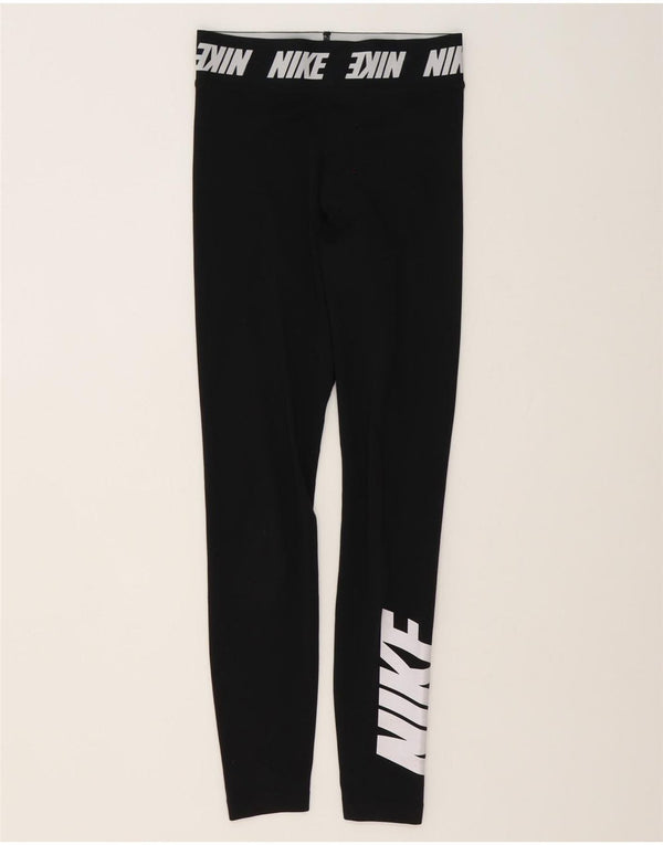 Женские леггинсы с рисунком Nike UK 4 XS, черный хлопок