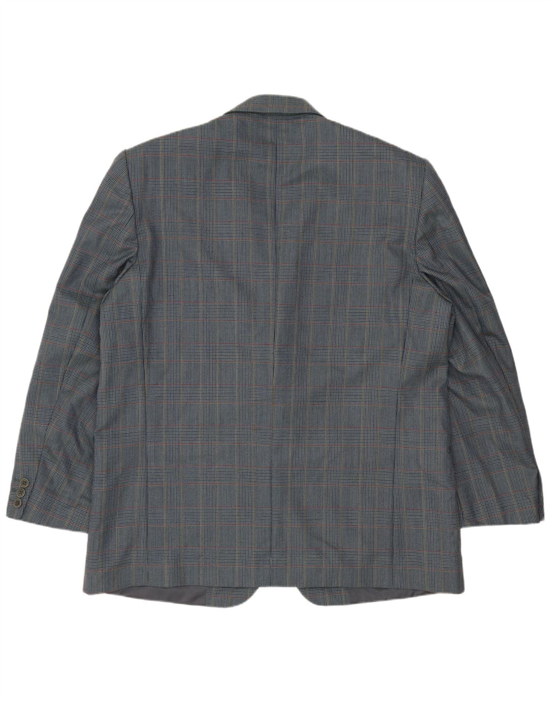 Винтажный мужской пиджак на 2 пуговицах IT 54 2XL синий с узором «гусиные лапки» из натуральной шерсти