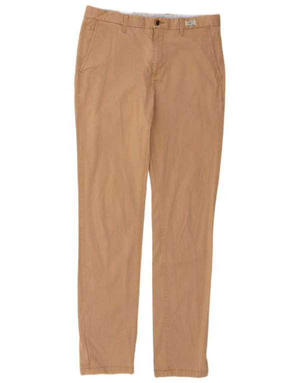 Tommy Hilfiger Мужские узкие брюки-чиносы W32 L34 Коричневые хлопковые брюки