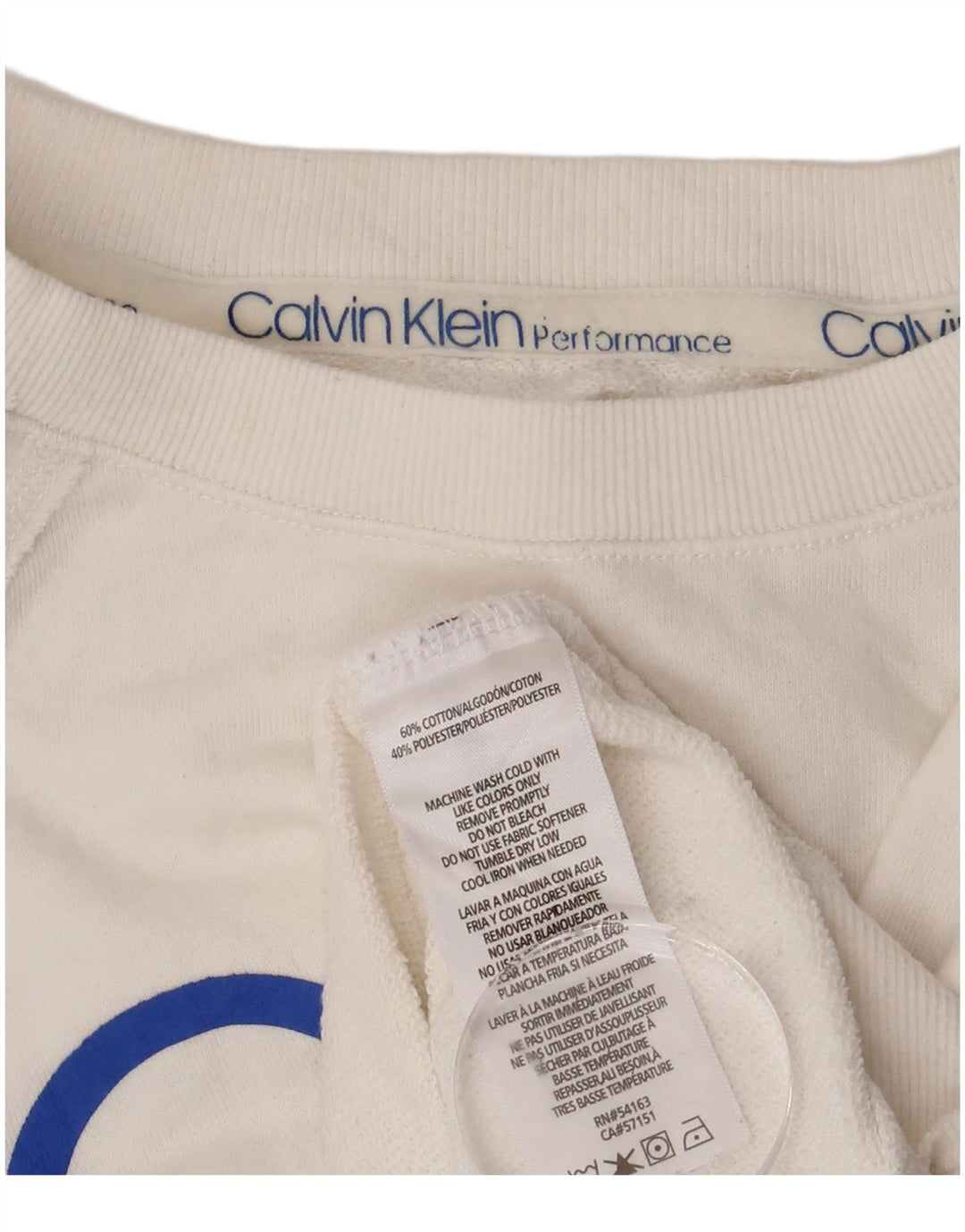 Женский укороченный свитер CALVIN KLEIN Performance UK 8, маленький белый