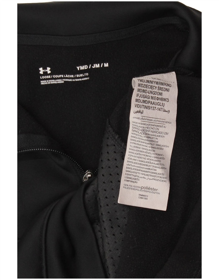 Толстовка с воротником на молнии для мальчиков Under Armour, джемпер, 9–10 лет, средний черный