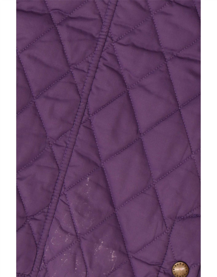 Женская стеганая куртка Barbour UK 12, средний фиолетовый полиэстер