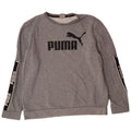 Мужской свитшот с рисунком PUMA, большой серый хлопковый джемпер с цветными блоками