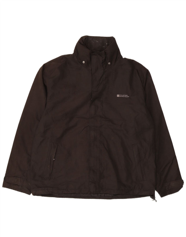 MOUNTAIN WAREHOUSE Mens Hooded Windbreaker Jacket UK 40 Large Black