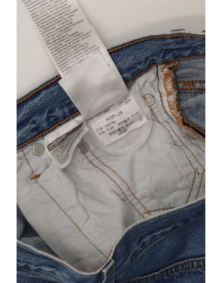 Мужские прямые джинсы Levi's 501 W29 L26 синие, хлопок