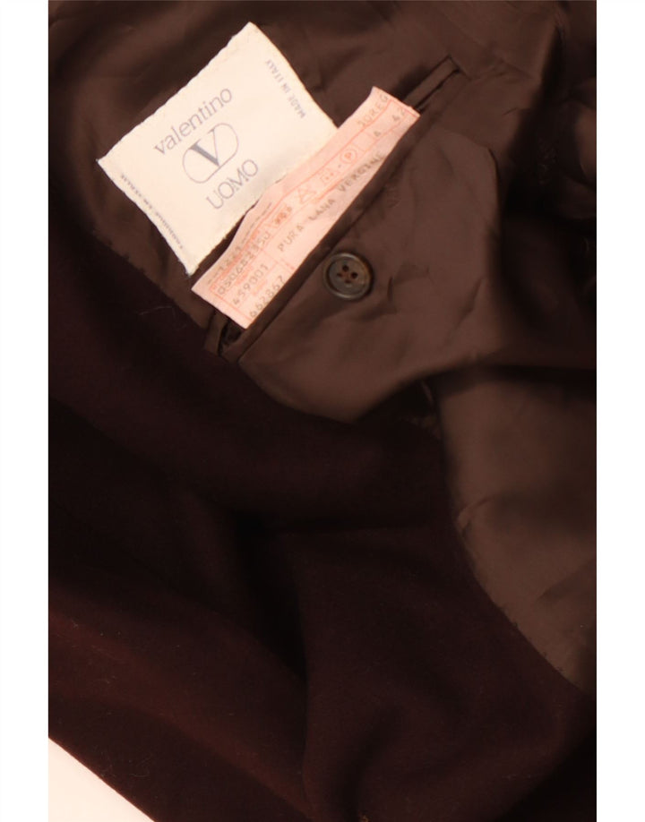 Мужской пиджак на двух пуговицах Valentino IT 50, большой, коричневый, шерстяной