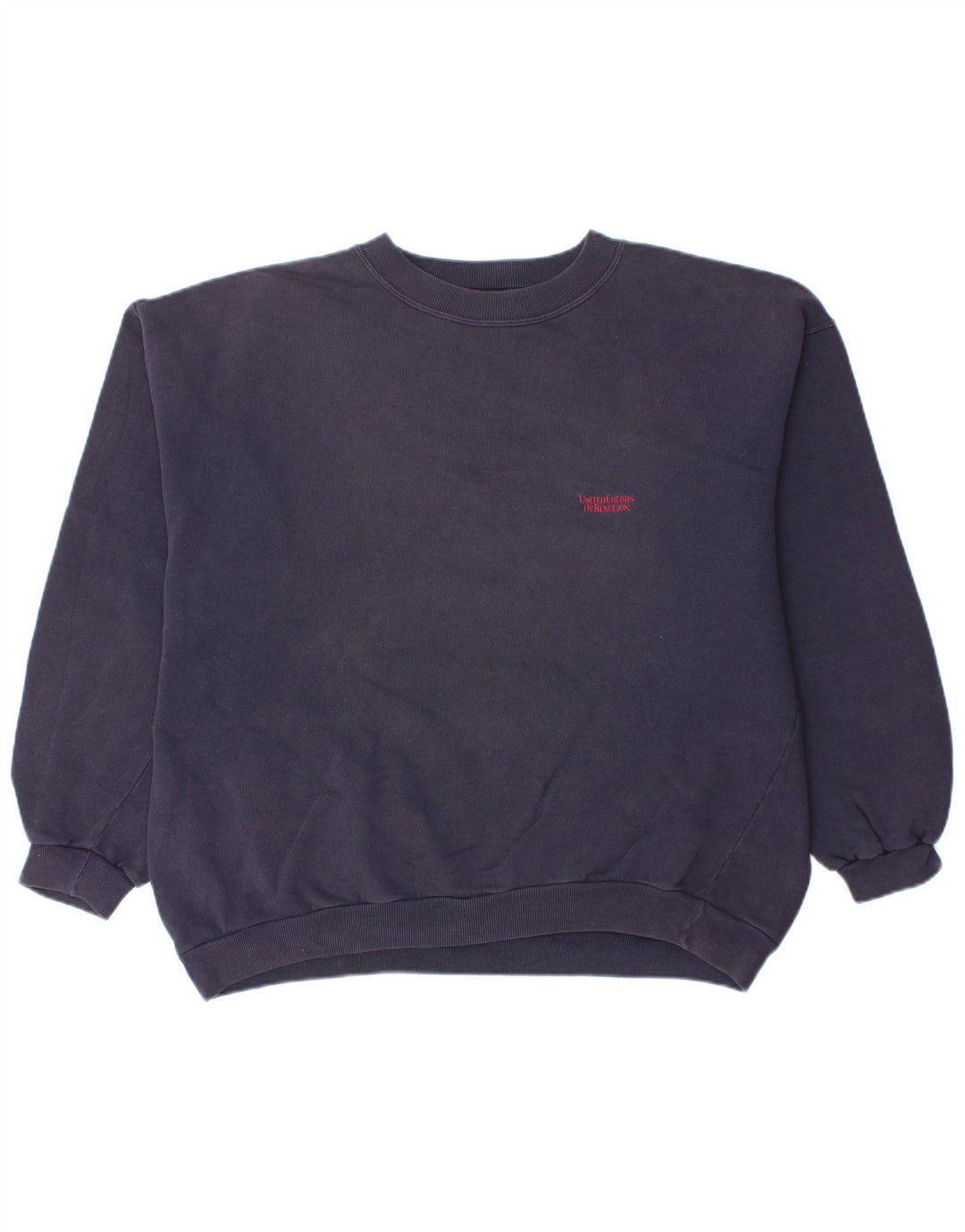 Женский свитер оверсайз BENETTON UK 14, средний темно-синий, хлопок