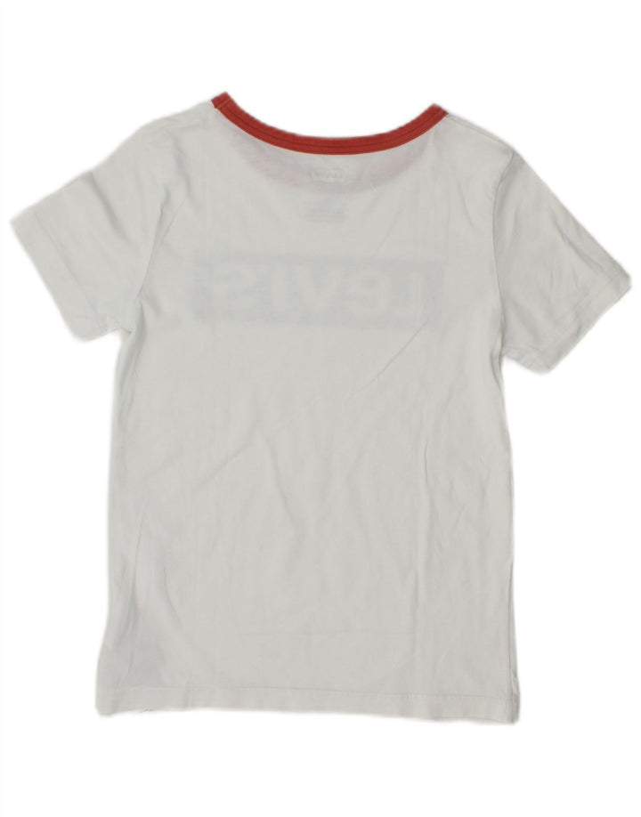 Футболка с рисунком LEVI'S для мальчиков, топ 9–10 лет, белый хлопок