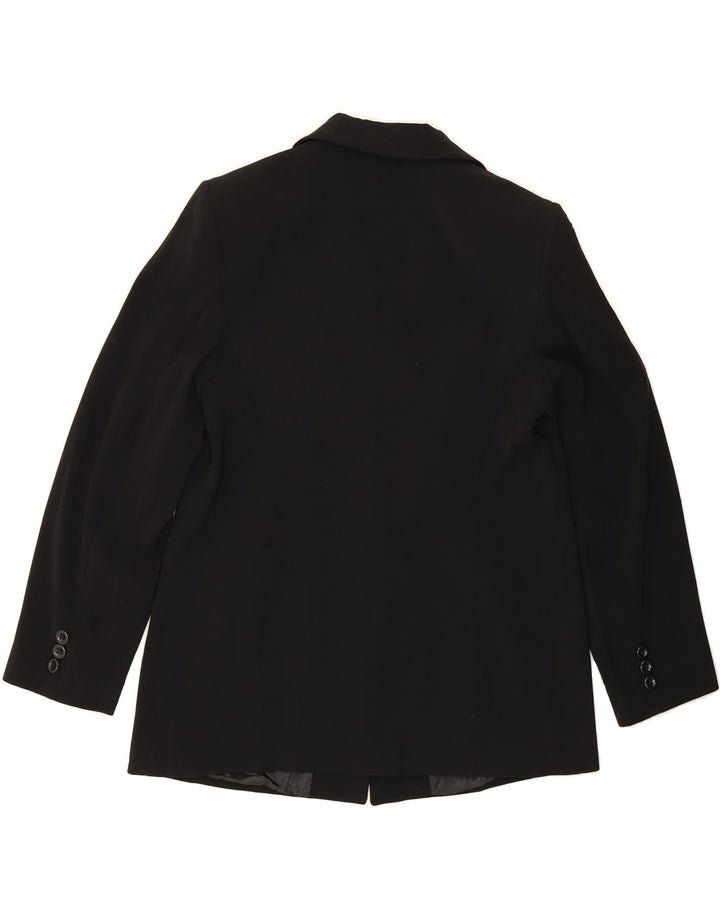 LUISA SPAGNOLI Womens Perugia 3 Button Blazer Jacket UK 14 Medium Black Vintage Luisa Spagnoli and Second-Hand Luisa Spagnoli from Messina Hembry 