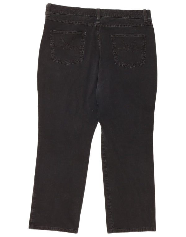 Женские прямые повседневные брюки Marks & Spencer UK 18 XL W38 L26, черные