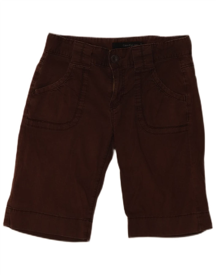 CALVIN KLEIN Женские повседневные шорты US 6 Medium W28 Коричневые хлопковые