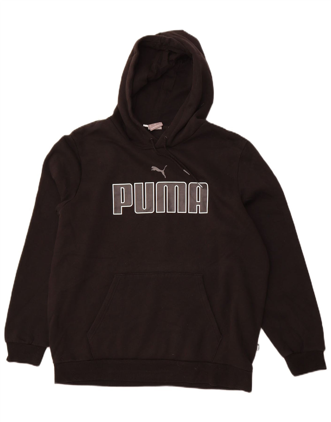 Мужской джемпер с капюшоном PUMA, большой черный, хлопковый
