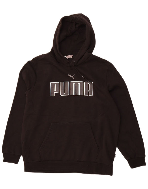 Мужской джемпер с капюшоном PUMA, большой черный, хлопковый