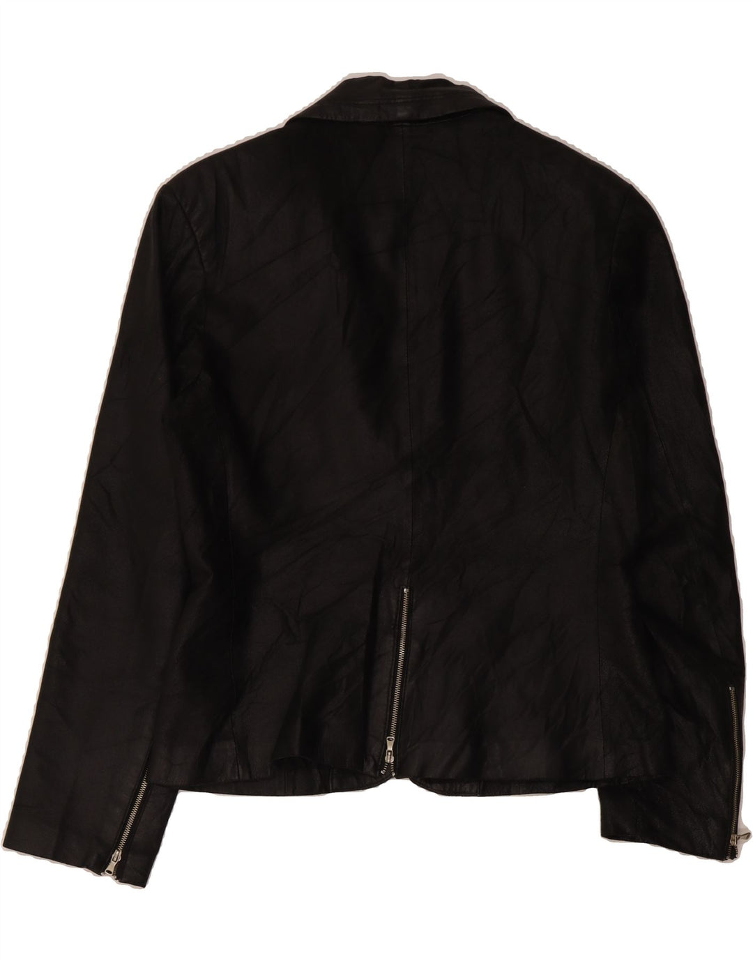 J.J.SCOTT Womens Leather Jacket EU 40 Medium Black Leather Vintage J.J.Scott and Second-Hand J.J.Scott from Messina Hembry 