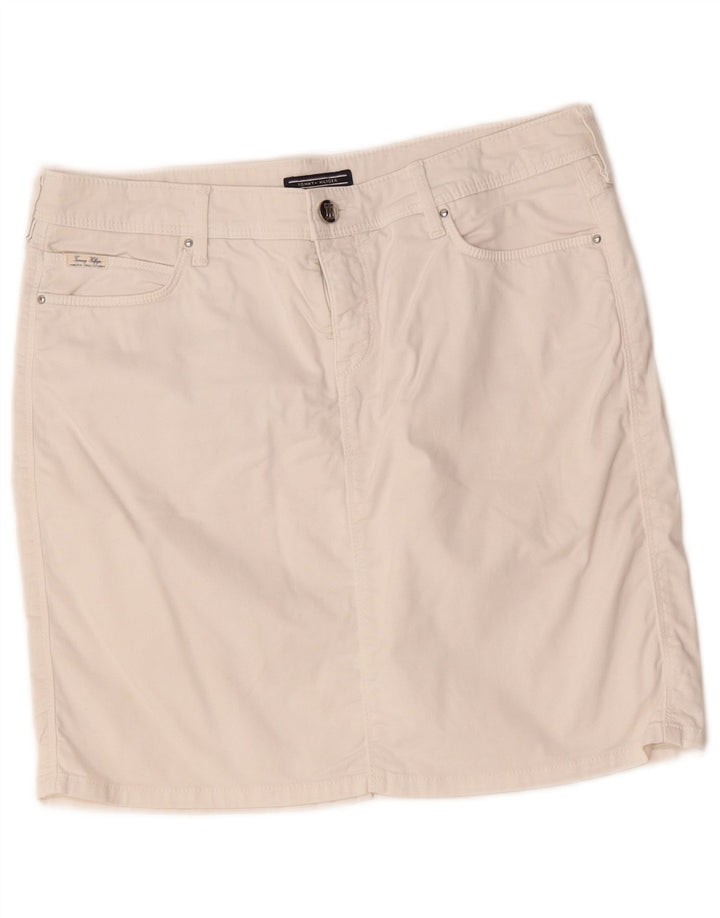 Женская мини-юбка Tommy Hilfiger US 10, большая W32, белый хлопок