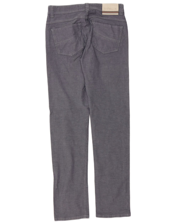 SIVIGLIA Mens Slim Fit Casual Trousers W31 L32 Grey Cotton