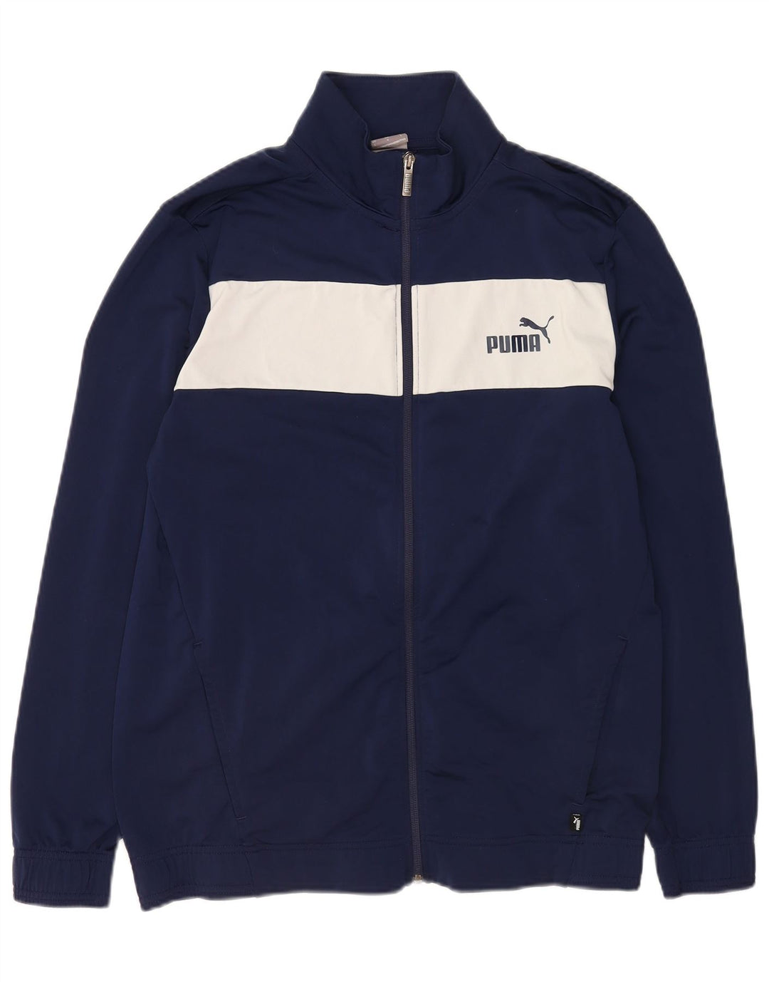 Мужская спортивная куртка Puma, большая темно-синяя с цветными блоками
