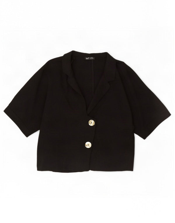 Женское болеро с короткими рукавами Zara UK 16, большая черная вискоза