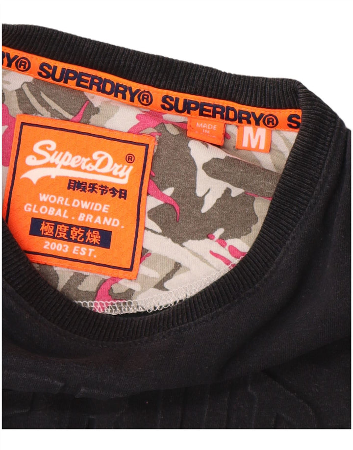 SUPERDRY Мужская футболка с рисунком Топ среднего размера, темно-синий, хлопок