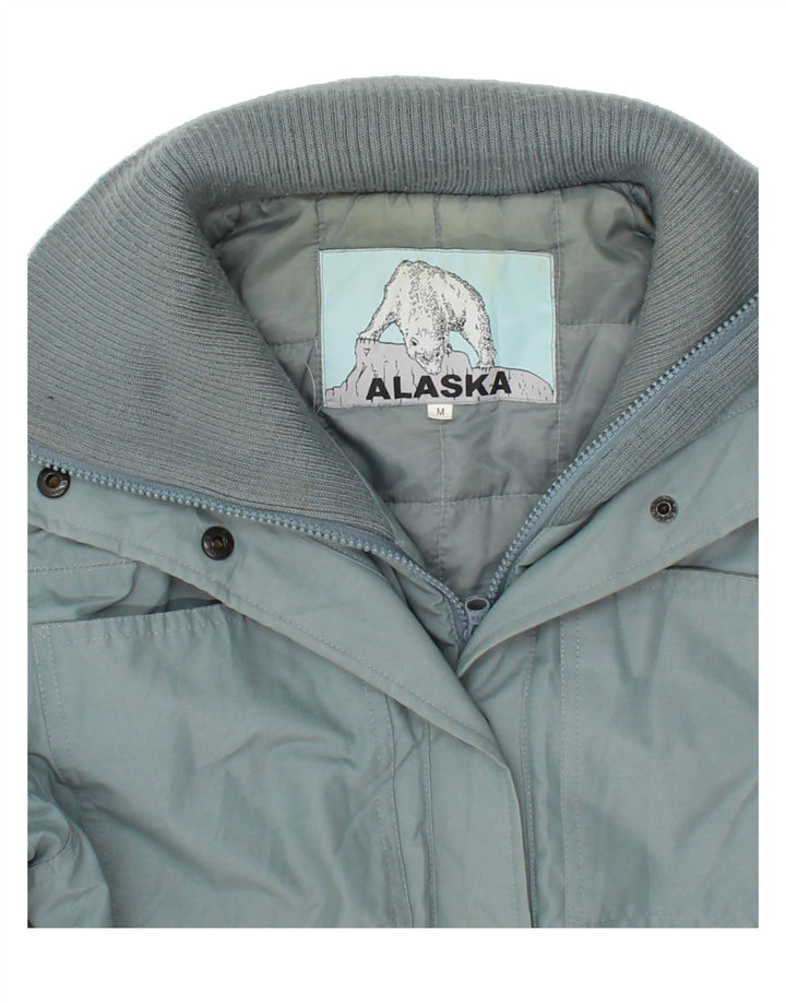 ALASKA Womens Windbreaker Jacket UK 14 Medium Blue Cotton Vintage Alaska and Second-Hand Alaska from Messina Hembry 