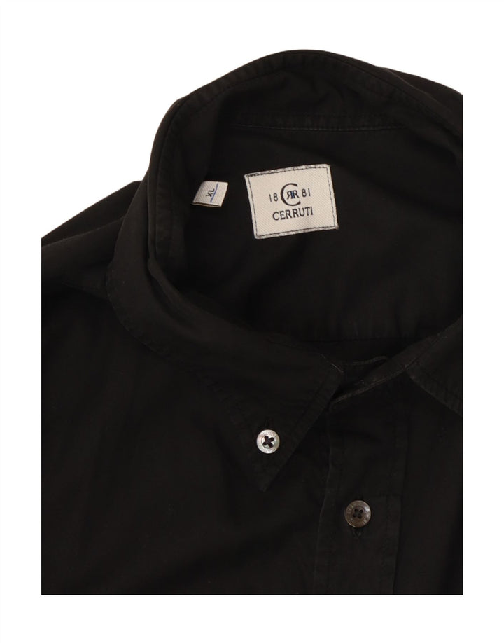 CERRUTI 1881 Мужская рубашка с рисунком XL, черная