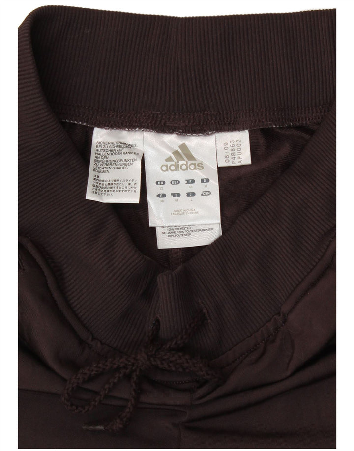 Женские спортивные брюки Adidas UK 12, средний коричневый полиэстер