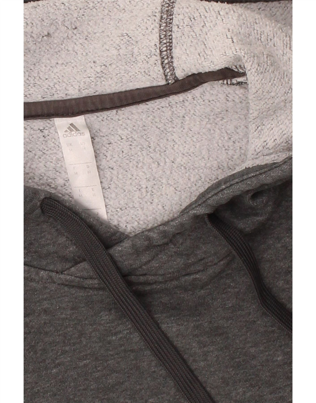ADIDAS Mens Hoodie Jumper Medium Grey Cotton Vintage Adidas and Second-Hand Adidas from Messina Hembry 