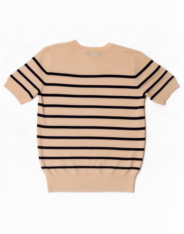 Женский свитер с вырезом «лодочка» Zara UK 18 XL в белую полоску