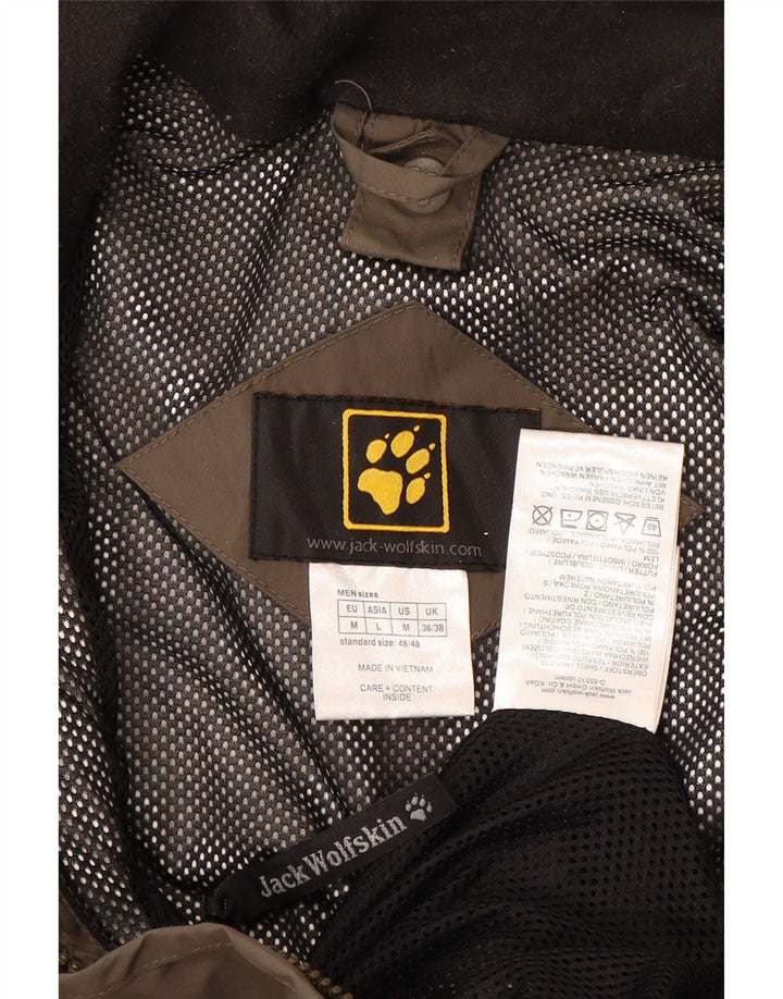 Мужская дождевик JACK WOLFSKIN UK 36/38 Средний коричневый Полиамид с цветными блоками