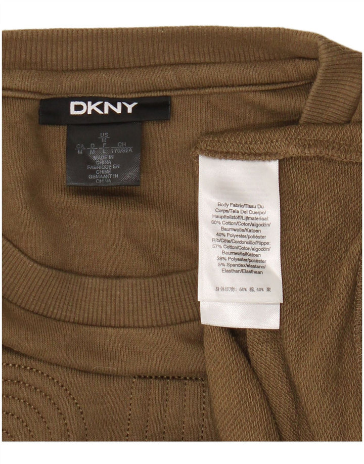 Женский свитшот с рисунком Dkny UK 14, хлопок среднего цвета хаки