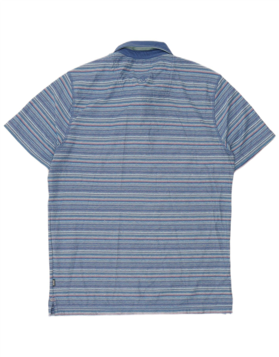 Мужская рубашка поло FAT FACE из хлопка средней синей полоски