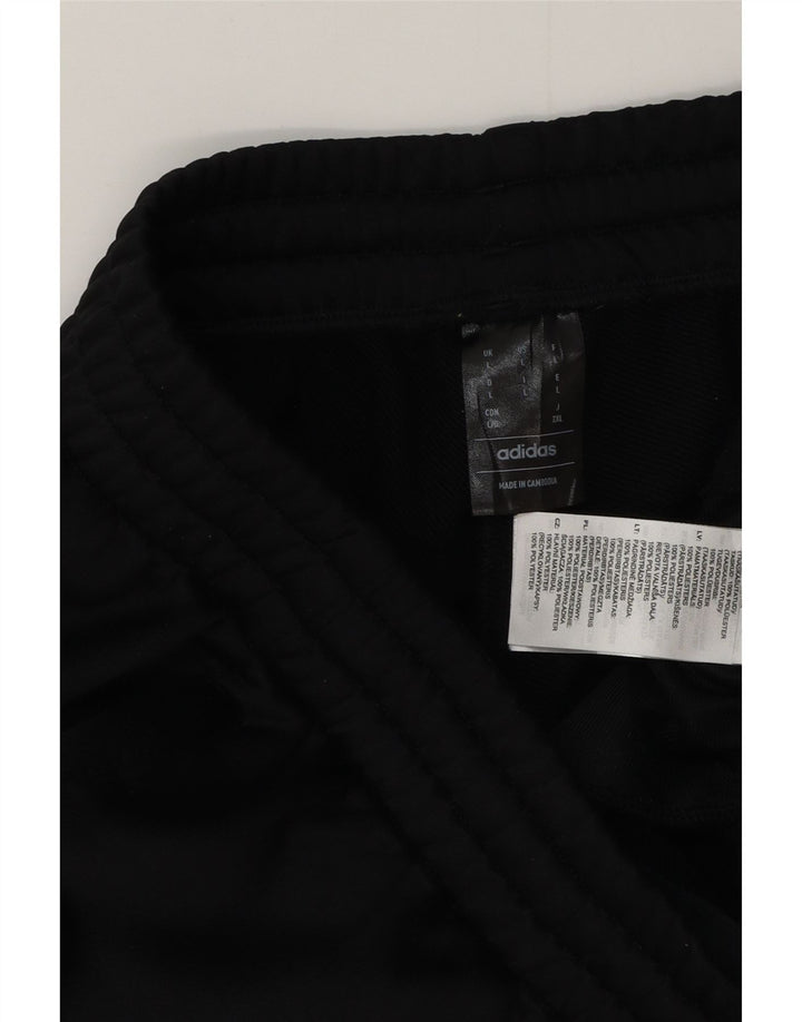 Мужские спортивные брюки ADIDAS, джоггеры, большие черные, полиэстер