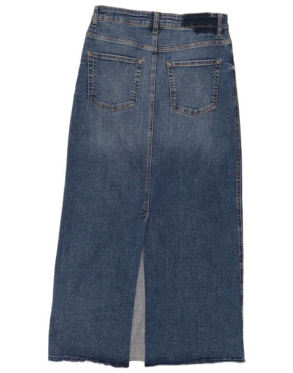 Женская джинсовая юбка макси с высокой талией Zara, средняя W28, синяя