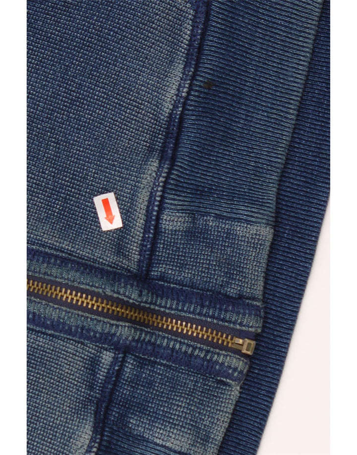 FAT FACE Мужской свитер с капюшоном на молнии, средний темно-синий, хлопок