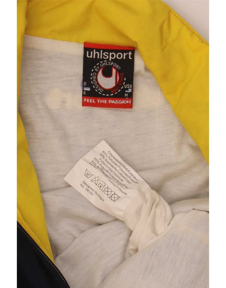 Uhlsport Мужской спортивный костюм с графическим рисунком, верхняя куртка, средний темно-синий с цветными блоками