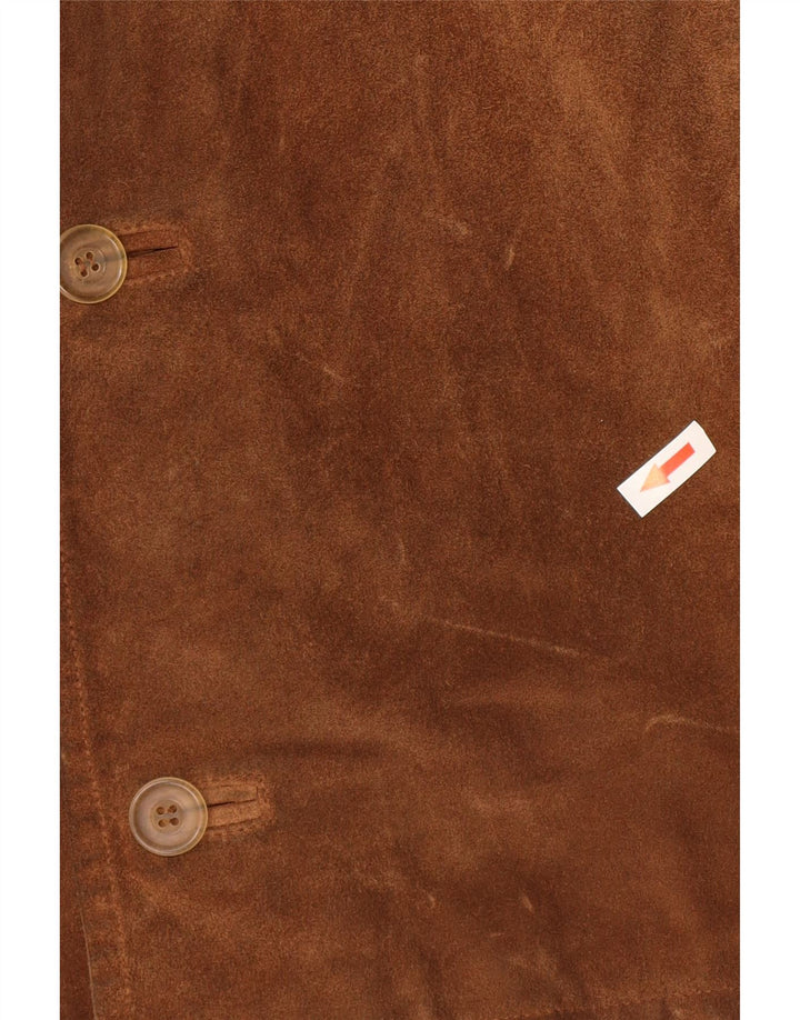 Винтажная мужская замшевая куртка IT 54 2XL Коричневая кожаная