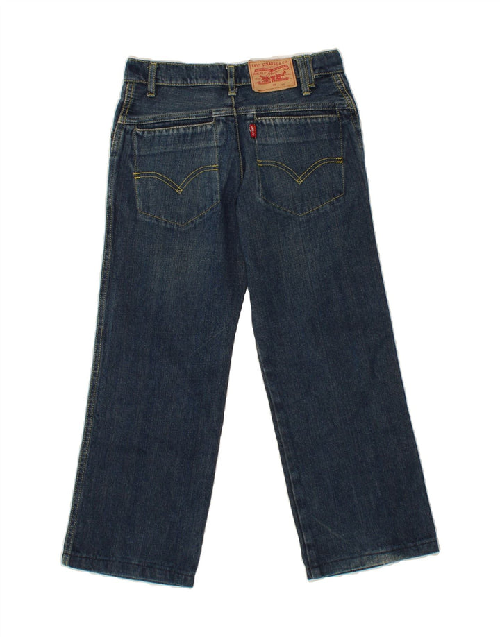 LEVI'S Boys Straight Jeans 9-10 Years W24 L22 Navy Blue Vintage Levi's and Second-Hand Levi's from Messina Hembry 