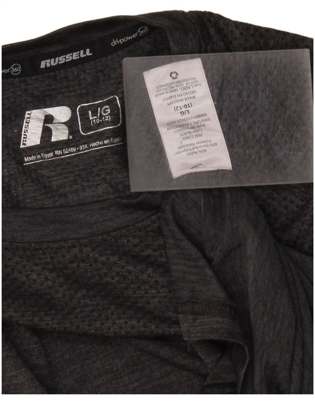 Футболка RUSSELL ATHLETIC для девочек Dri-Power, 10–11 лет, большая, серая