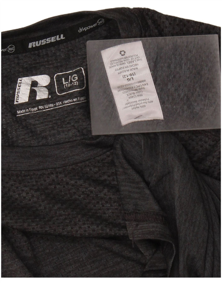 Футболка RUSSELL ATHLETIC для девочек Dri-Power, 10–11 лет, большая, серая