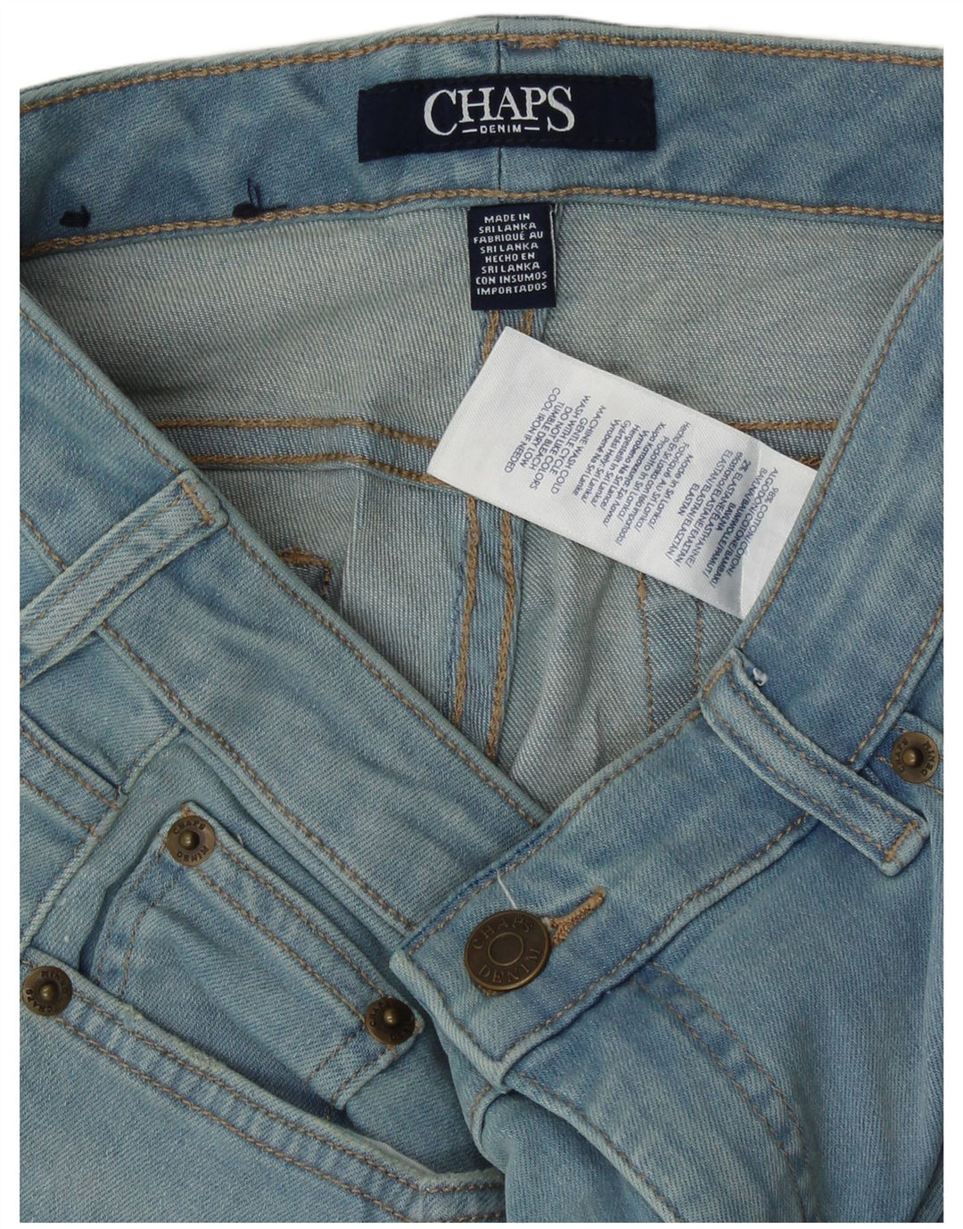 Женские джинсы скинни Chaps W32 L29, синий хлопок