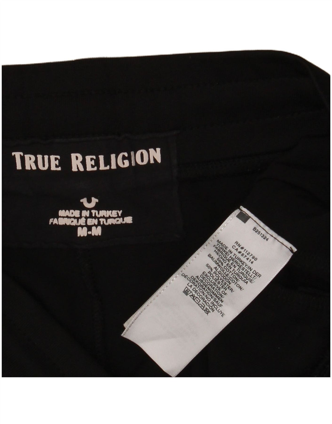 TRUE RELIGION Женские спортивные брюки Джоггеры UK 14 Средний черный