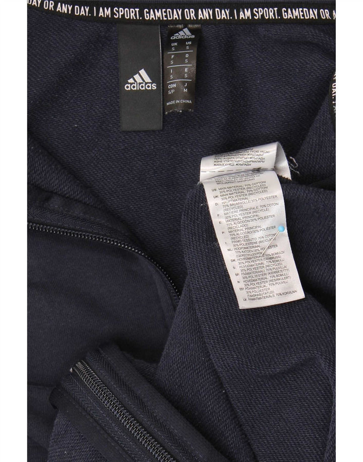 Мужской спортивный костюм Adidas, верхняя куртка, маленький темно-синий, хлопок с цветными блоками