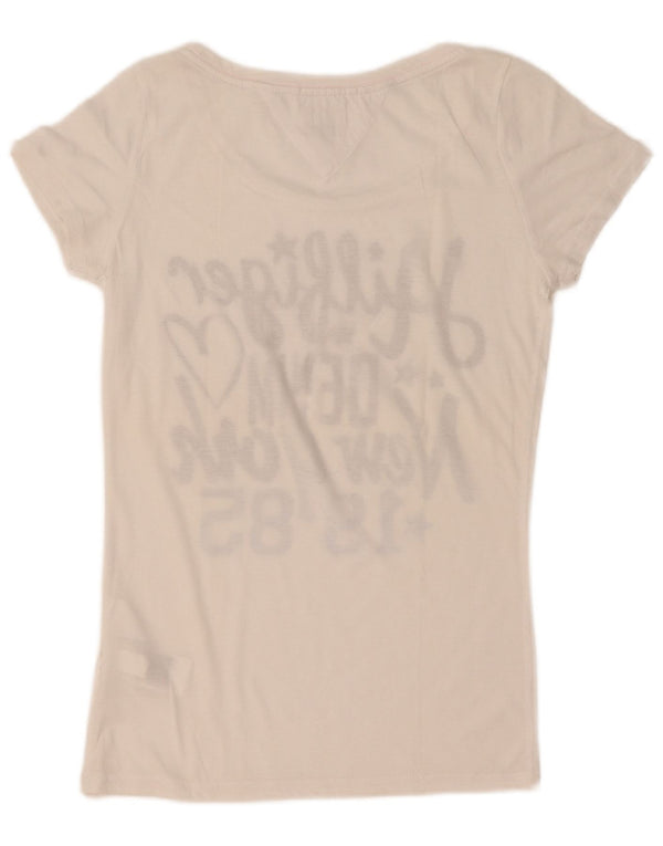 Женская футболка с рисунком Tommy Hilfiger Top UK 6 XS, белый хлопок