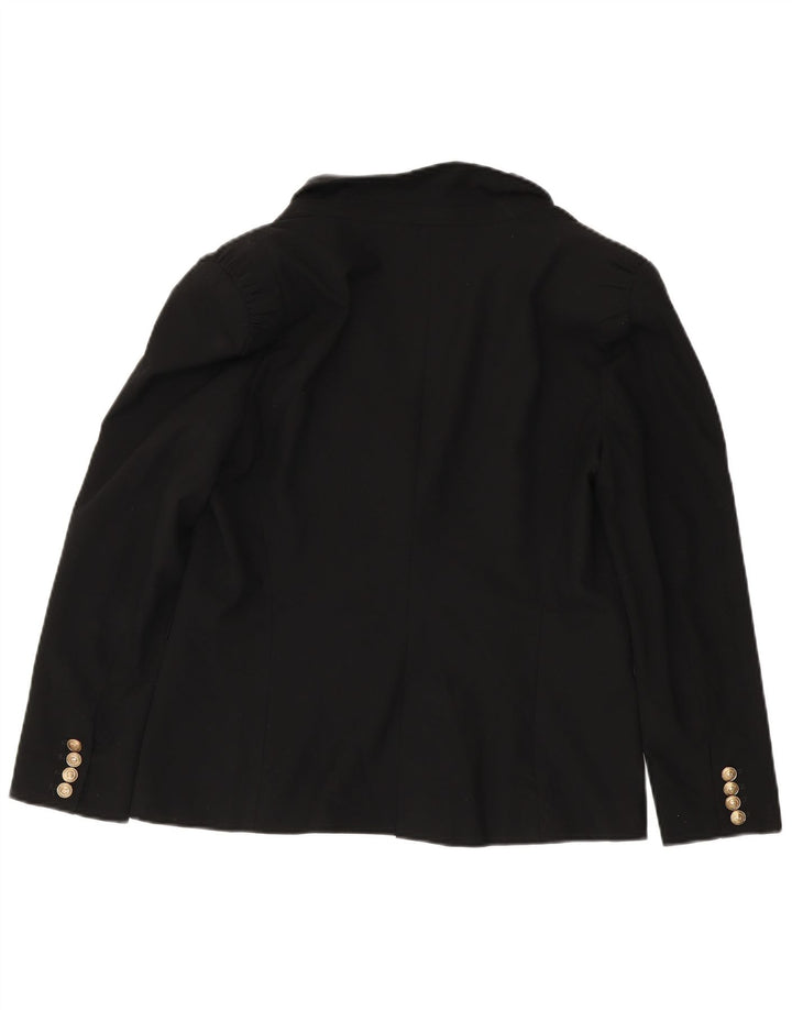 Женский пиджак Zara на 1 пуговице UK 18 XL, черный полиэстер